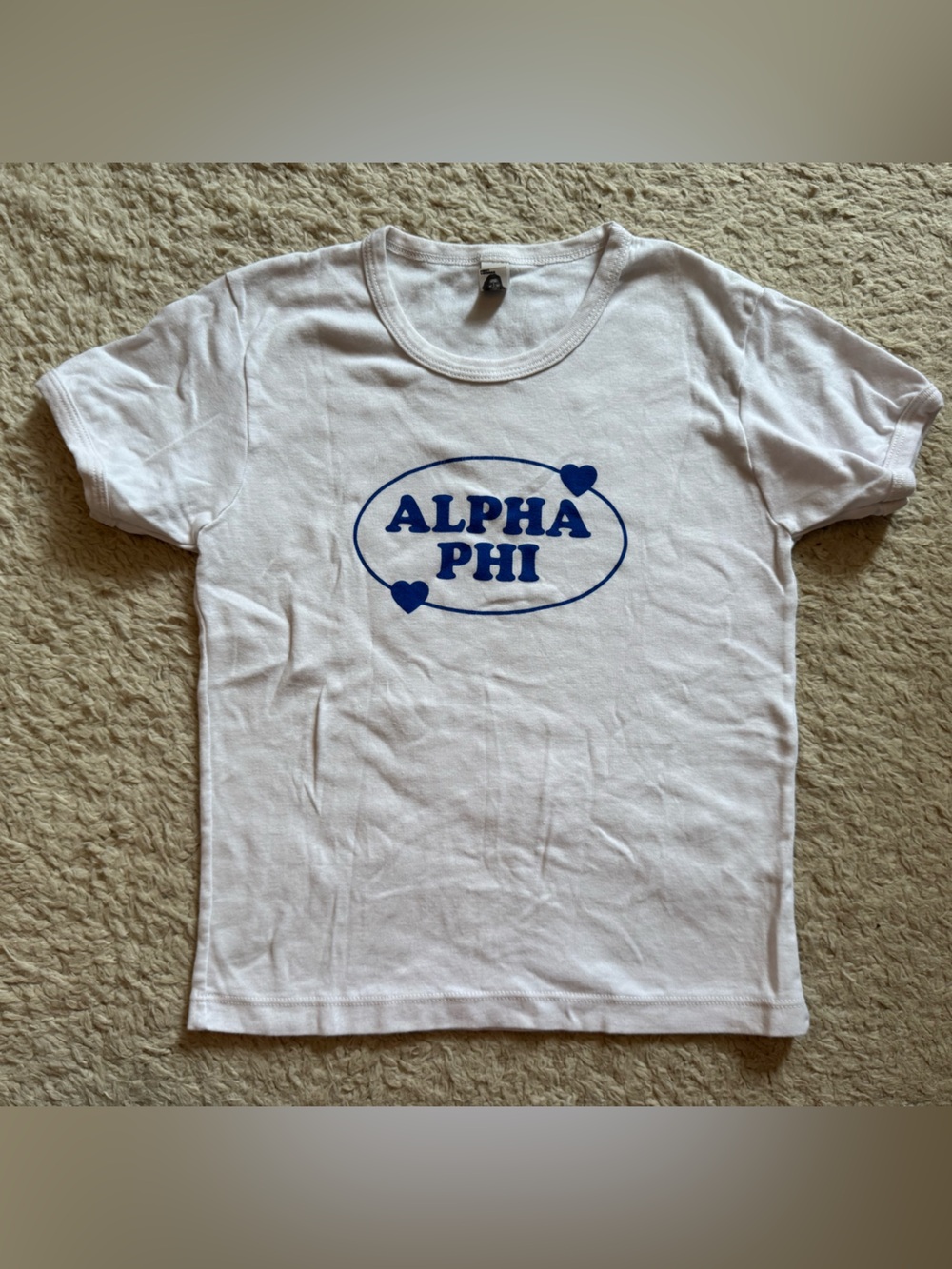 Y2K alpha phi baby tee
